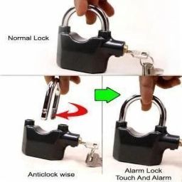rosario Alarm Security Lock with Motion Sensor and 3 Keys (Black) Door & Window Door Window Alarm image 2