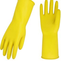 2 Pairs of Reusable Latex Safety Gloves for Washing, Cleaning, Kitchen, Garden and Sanitation Gardening Shoulder Glove Yellow Rubber Hand Gloves Reusable Washing Cleaning Kitchen, Garden Glove, Gardening Glove, Garden Gloves, Cleaning Gloves Gardening Shoulder Glove-image-60