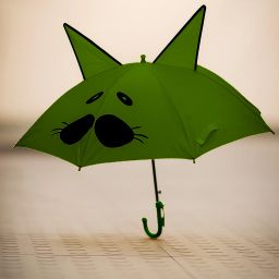 Cat Design Umbrella, Cute Animal Face Pattern Umbrella-image-39