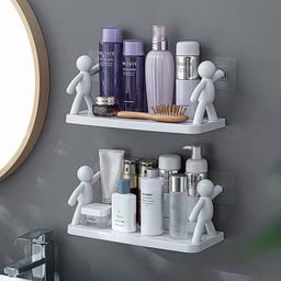 vrdh Self Adhesive Beautiful Floating Humanoid Wall Shelf 137 Plastic Wall Shelf-picture-47