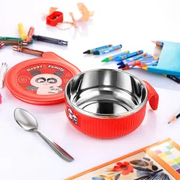 Stainless Steel Air Tight Baby Feeding Bowl | BPA Free Bowl | 380ML- Stainless Steel-22