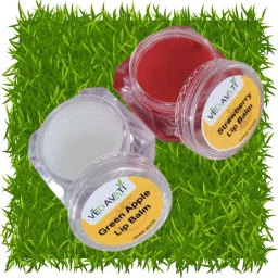 vedavatienterprise Zivan Strawberry & Green Apple Lip Balm Combo | Herbal & Handmade Green Apple, Strawberry image 5