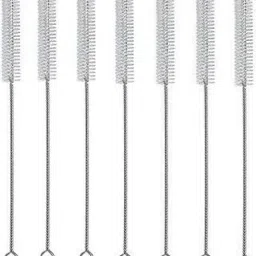 Straw Cleaning Brush Combo Cleaner Set Of 7 (White, Silver)-image-59