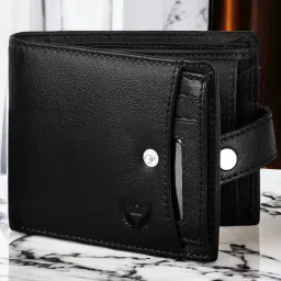 Men Casual Black Genuine Leather RFID Wallet-image-81