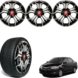 Car accessories Wheel cap, Hub Cap 14 Inch Scherp Black Silver FRD13 Wheel Cover For Toyota Etios-image-54