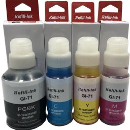 JET TONER GI-71 71 Compatible Refill Ink for Pixma Printer G3020 G3021 G3060 Series Black + Tri Color Combo Pack Ink Bottle-image-40