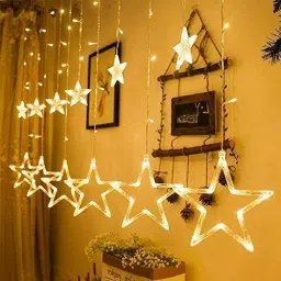 12 LEDs 2.5 m White Flickering Star Rice Lights-image-6