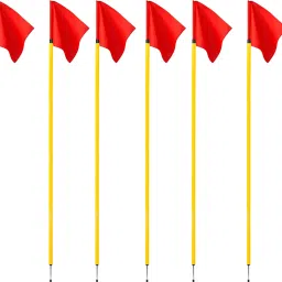 8 Pc Corner flags Portable Soccer Flags Soccer Poles Two Piece Agility Pole-12