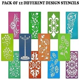 12 Border Rangoli Making Stencils Multi Design Rangoli Making Stencils Rangoli Stencil-image-67