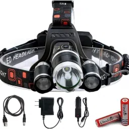 Headlamp Torch, Waterproof USB Rechargeable Headlight For Trekking 3 hrs Torch Emergency Light-1