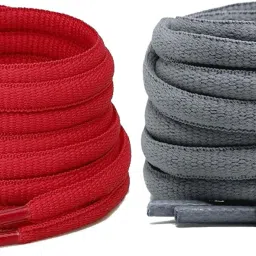 house of common shoe laces Grey Red Oval round 120cm for boot sport hiking shoe Shoe Lace-image-21