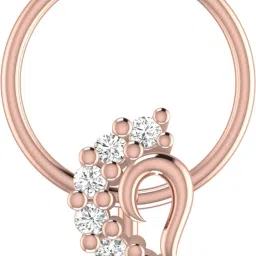 avsar Samita 14kt Cubic Zirconia Rose Gold Nose Wire-image-14
