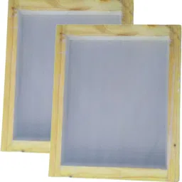 2 Pieces 10X12 Inch Wooden Screen Printing Frame with Attached 110 White Mesh-0