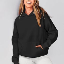 Women Full Sleeve Solid Hooded Sweatshirt-image-5