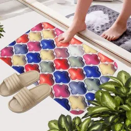 ambbi collections Multicolor Slogan 22x14 Inches Waterproof Bath Mat-picture-27