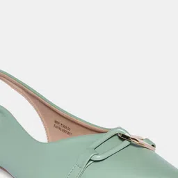 Forever Glam by Pantaloons Pointed Toe Mules With Backstrap image 2