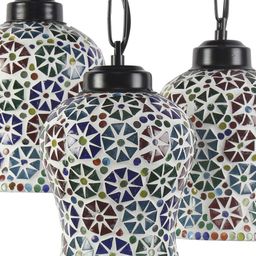 Devansh Multicolor Mosaic Glass Cluster Hanging Lamp image 5