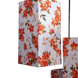 Devansh Multicolor Cotton Square Drum Cluster Hanging Lamp image 3