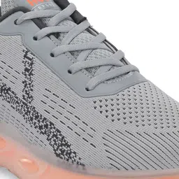 HRX by Hrithik Roshan Men Grey & Peach Coloured Mesh Walking Shoes image 5