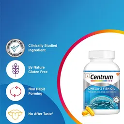 Centrum Omega-3 Fish Oil Capsules with EPA & DHA - 60 Capsules image 4