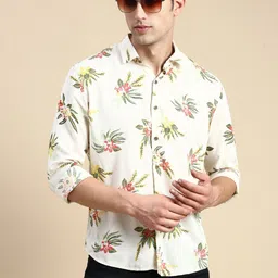 SHOWOFF Floral Printed Premium Slim Fit Cotton Casual Shirt-image-66