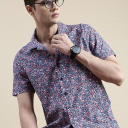 INVICTUS Comfort Slim Fit Floral Printed Cotton Casual Shirt-image-64