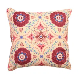 STITCHNEST Multicoloured Set of 5 Floral Square Cushion Covers image 4