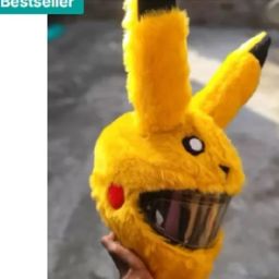 Pikachu-Inspired Plush Motorcycle Helmet Cover – Universal Fit Helmet Buckle Clip-image-55