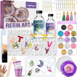 Diy Resin Art Kit With Moulds For Epoxy Art Craft (Alphabet Mould Kit), Pink-26