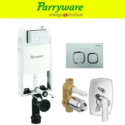 Half Frame Concealed Cistern, with divater body upper crust set of 1 pic 140 Dual Flush Tank-picture-29