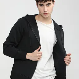 highlander Men Full Sleeve Solid Hooded Sweatshirt-picture-1