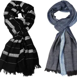 Striped Pure Cotton Men Multicolor Stole-picture-5
