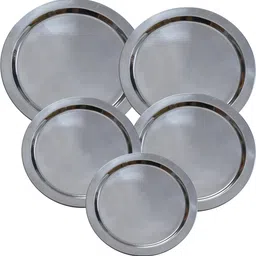 opr Stainless Steel Heavy Gauge Ciba/Lids/Tope Cover (Set of 5) 6 inch Lid Set, Pack of 5-picture-25