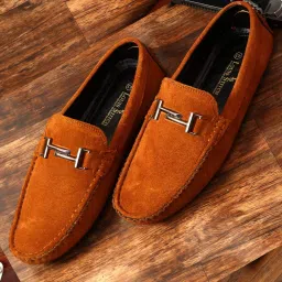 Tan Suede Leather Casual Loafers for Men (ITSUD) Size 7 Loafers For Men-image-25