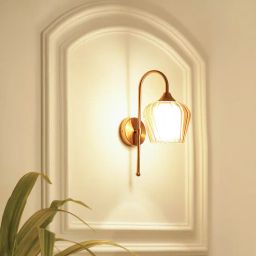 Kilda Brass Metal and Glass Wall Sconces by Kapoor LampShades-picture-16