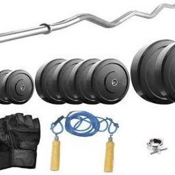 5 kg 5 kg PVC weight with Curl rod Home Gym Combo-image-27