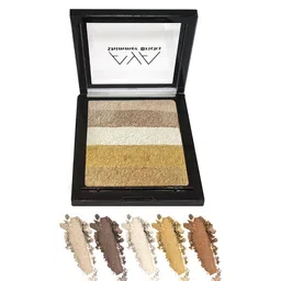 AYA Waterproof Liquid Eyeliner Set of 4 - 5ml each & Shimmer Brick Highlighter image 4
