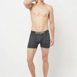 T.T. Men Pack Of 2 Desire 100% Combed Cotton Printed Outer Elastic Trunks image 2