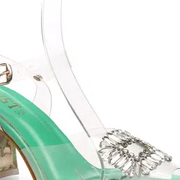 GNIST Embellished Peep Toes Block Heels image 4