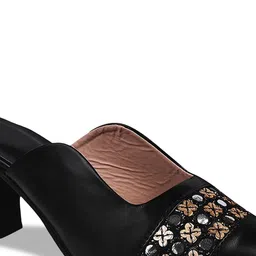Try Me Embellished Pointed Toe Block Heel Mules image 2