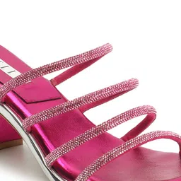 ELLE Embellished Strappy Block Heels image 2