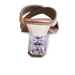 Ozuri Embellished Open Toe Block Sandals image 4