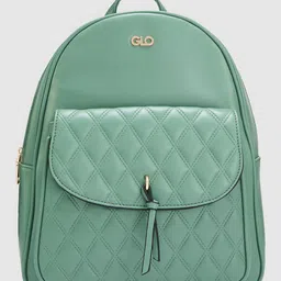 glo by globus Small 12 L Backpack Women Sage Green Textured Smart Casual Backpack-picture-17