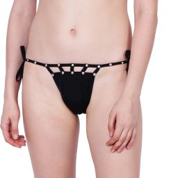 Embellished Women Bikini Black Swimsuit-image-51
