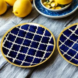 freakway (Set of 2) 10 Inch Moroccan Ceramic Dinner Plate (Yellow)-picture-27