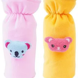 Soft Plush Stretchable Baby Feeding Bottle Cover With Animated Cartoon(250 Ml)-image-19