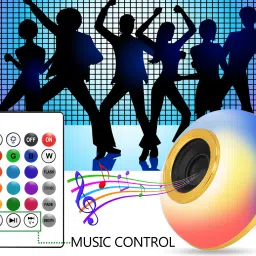 spark world BLUETOOTH SPEAKER BULB WITH MULTICOLOR LIGHT AND REMOTE CONTROL Smart Bulb image 4