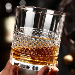 (Pack of 6) Crystal Cut Whiskey Glasses Set of 6 (i) Glass Set Water/Juice Glass-picture-7