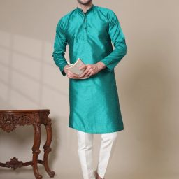 Men Cotton Silk Kurta Pyjama Set-image-103
