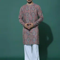 leriya fashion Men Pure Cotton Kurta Pyjama Set-picture-0